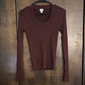 Ribbed Long Sleeve Sweater